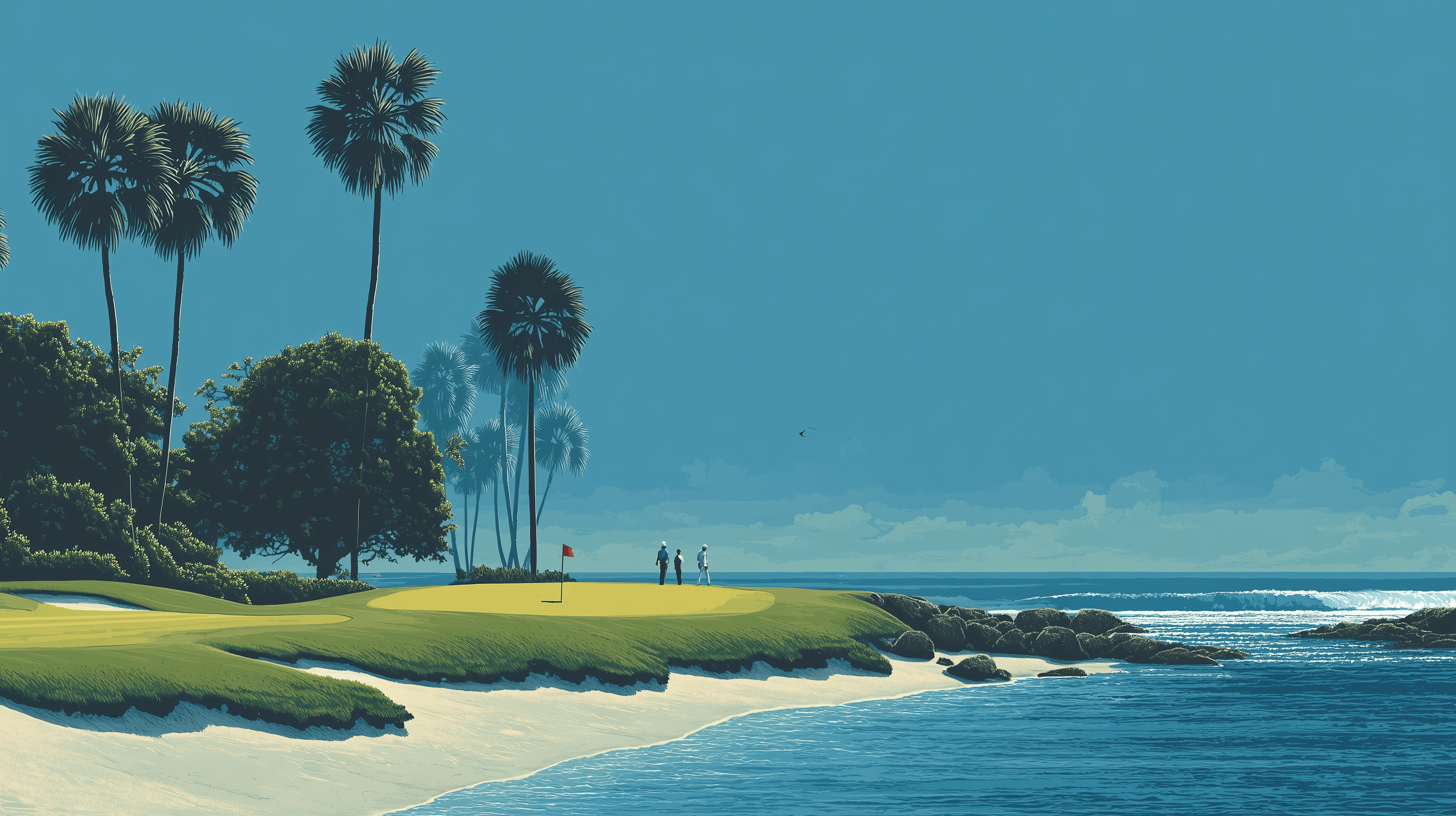 Beautiful golf course with ocean views